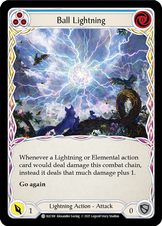 Ball Lightning (Blue) [ELE188] (Tales of Aria)  1st Edition Normal | I Want That Stuff Brandon