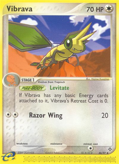 Vibrava (46/97) [EX: Dragon] | I Want That Stuff Brandon