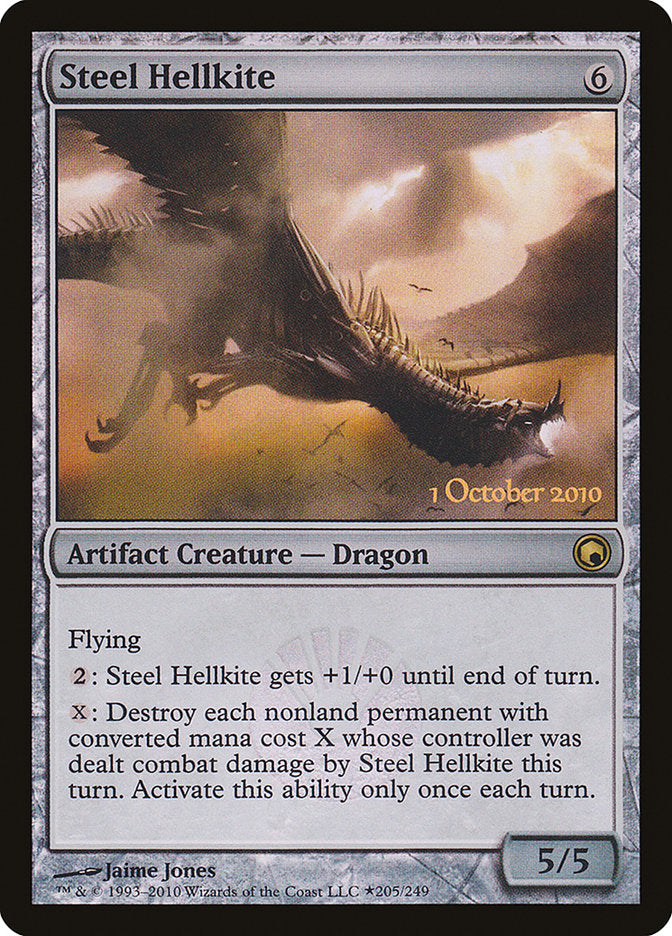 Steel Hellkite [Scars of Mirrodin Prerelease Promos] | I Want That Stuff Brandon