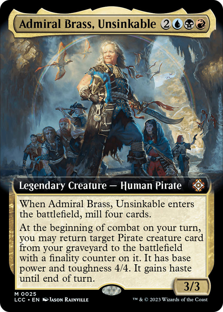 Admiral Brass, Unsinkable (Extended Art) [The Lost Caverns of Ixalan Commander] | I Want That Stuff Brandon