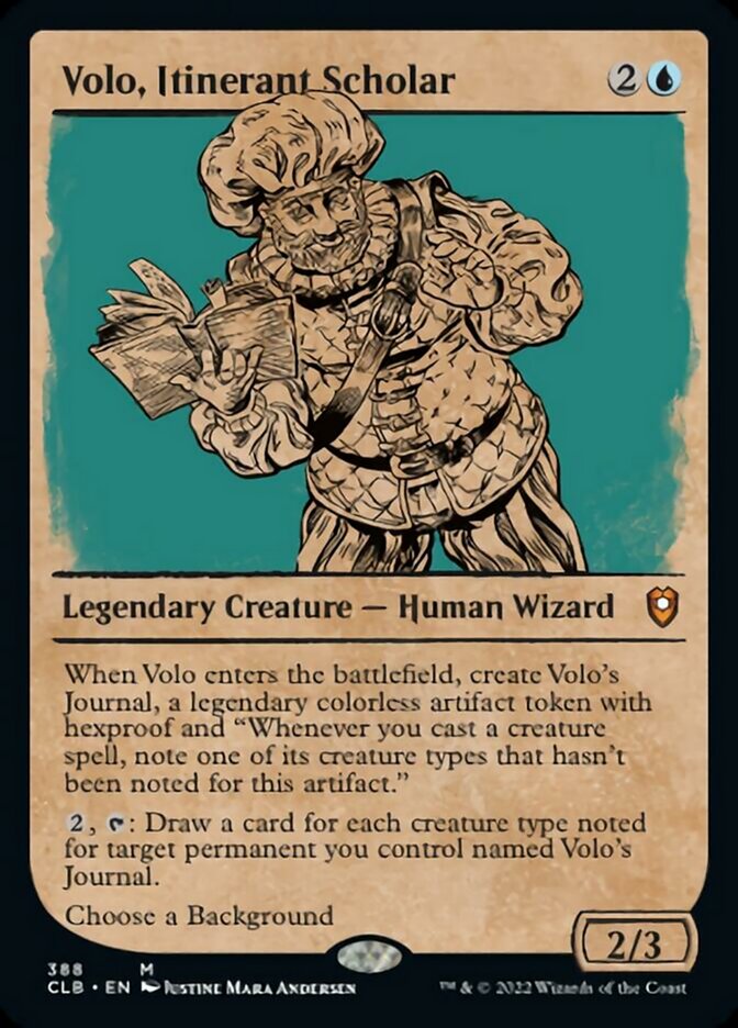 Volo, Itinerant Scholar (Showcase) [Commander Legends: Battle for Baldur's Gate] | I Want That Stuff Brandon