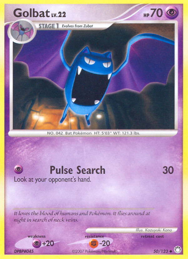 Golbat (50/123) [Diamond & Pearl: Mysterious Treasures] | I Want That Stuff Brandon