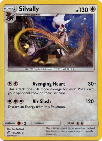 Silvally (184/236) (Cosmos Holo) [Sun & Moon: Unified Minds] | I Want That Stuff Brandon