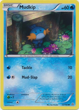 Mudkip (33/160) (Sheen Holo) [XY: Primal Clash] | I Want That Stuff Brandon