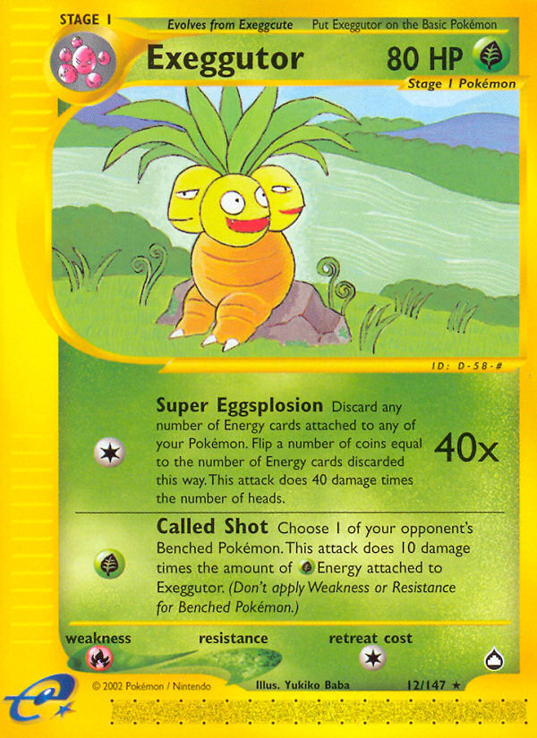 Exeggutor (12/147) [Aquapolis] | I Want That Stuff Brandon