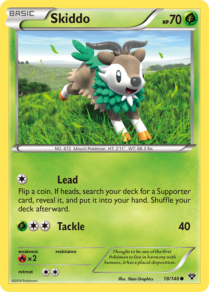 Skiddo (18/146) [XY: Base Set] | I Want That Stuff Brandon