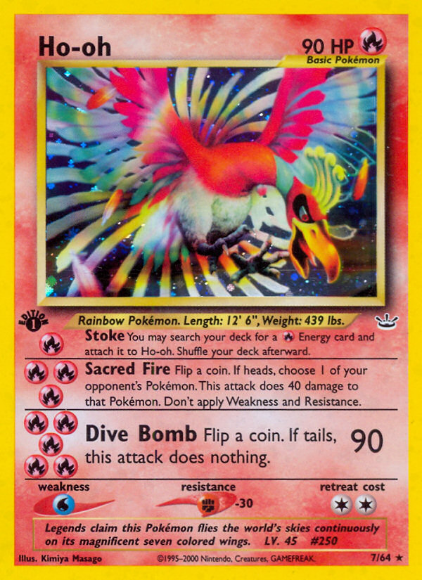 Ho-oh (7/64) [Neo Revelation 1st Edition] | I Want That Stuff Brandon