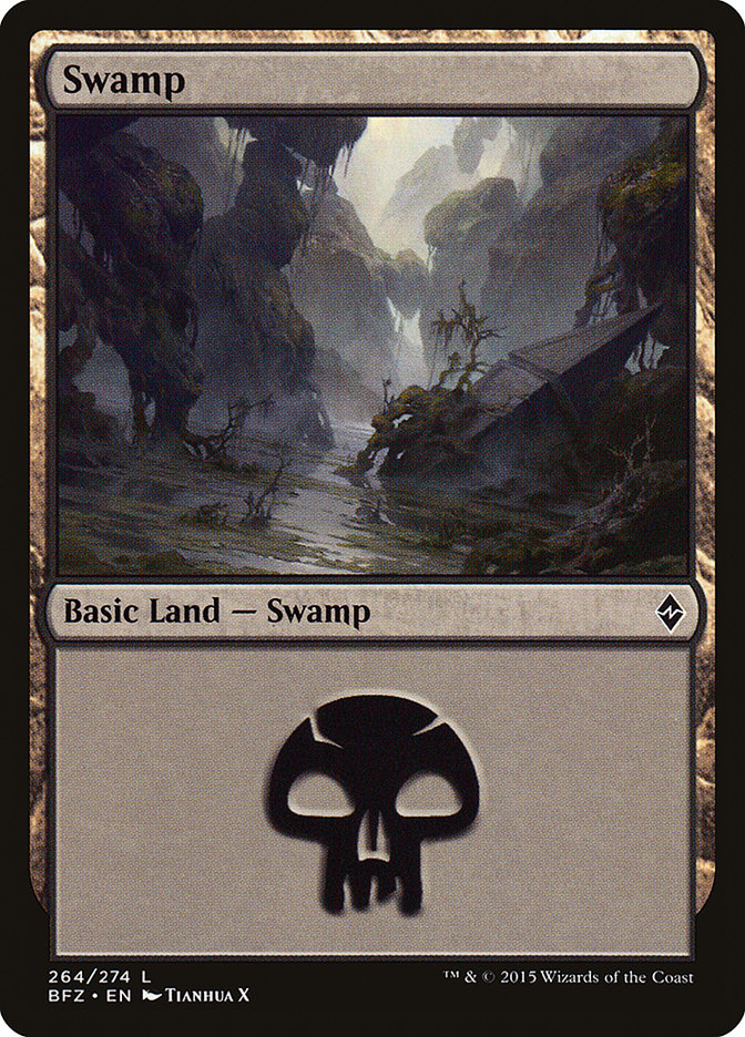 Swamp (264a) [Battle for Zendikar] | I Want That Stuff Brandon