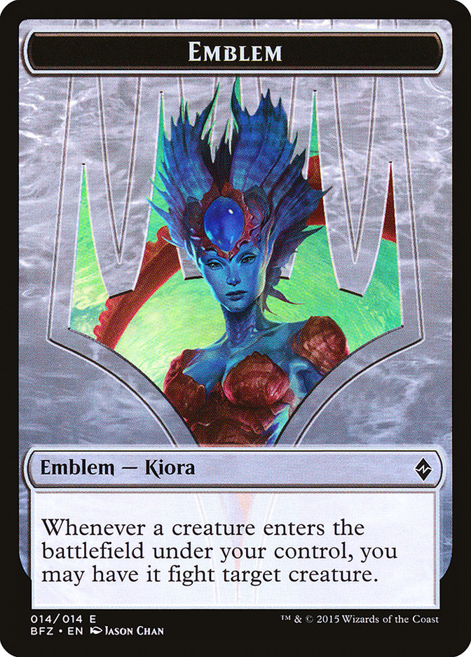 Kiora, Master of the Depths Emblem [Battle for Zendikar Tokens] | I Want That Stuff Brandon