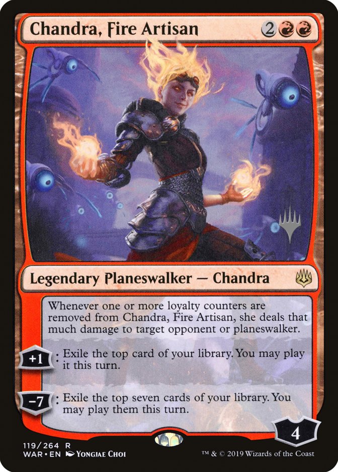 Chandra, Fire Artisan (Promo Pack) [War of the Spark Promos] | I Want That Stuff Brandon