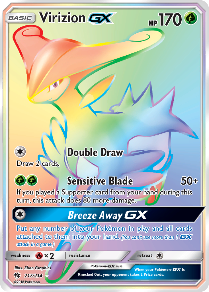 Virizion GX (217/214) [Sun & Moon: Lost Thunder] | I Want That Stuff Brandon