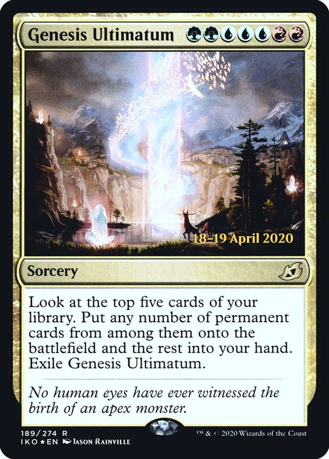 Genesis Ultimatum [Ikoria: Lair of Behemoths Prerelease Promos] | I Want That Stuff Brandon