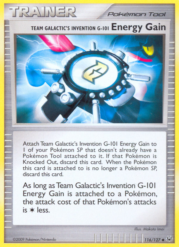Team Galactic's Invention G-101 Energy Gain (116/127) [Platinum: Base Set] | I Want That Stuff Brandon