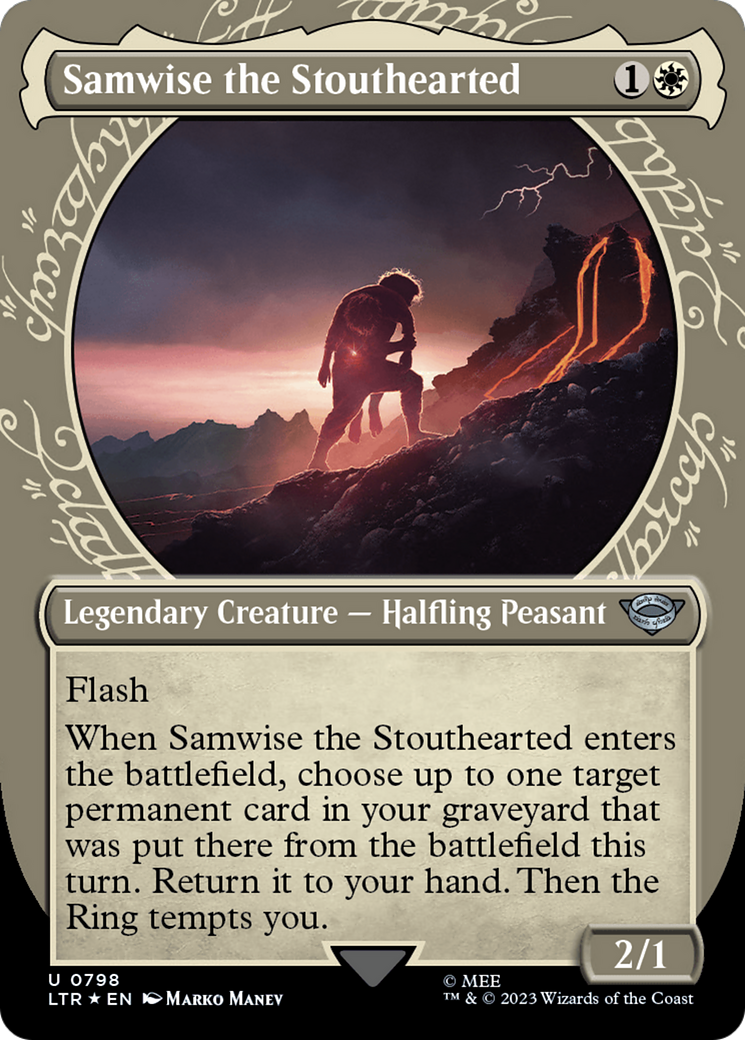 Samwise the Stouthearted (Showcase) (Surge Foil) [The Lord of the Rings: Tales of Middle-Earth] | I Want That Stuff Brandon