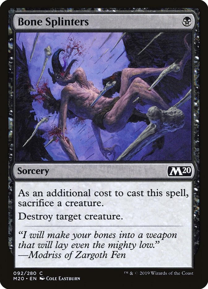 Bone Splinters [Core Set 2020] | I Want That Stuff Brandon