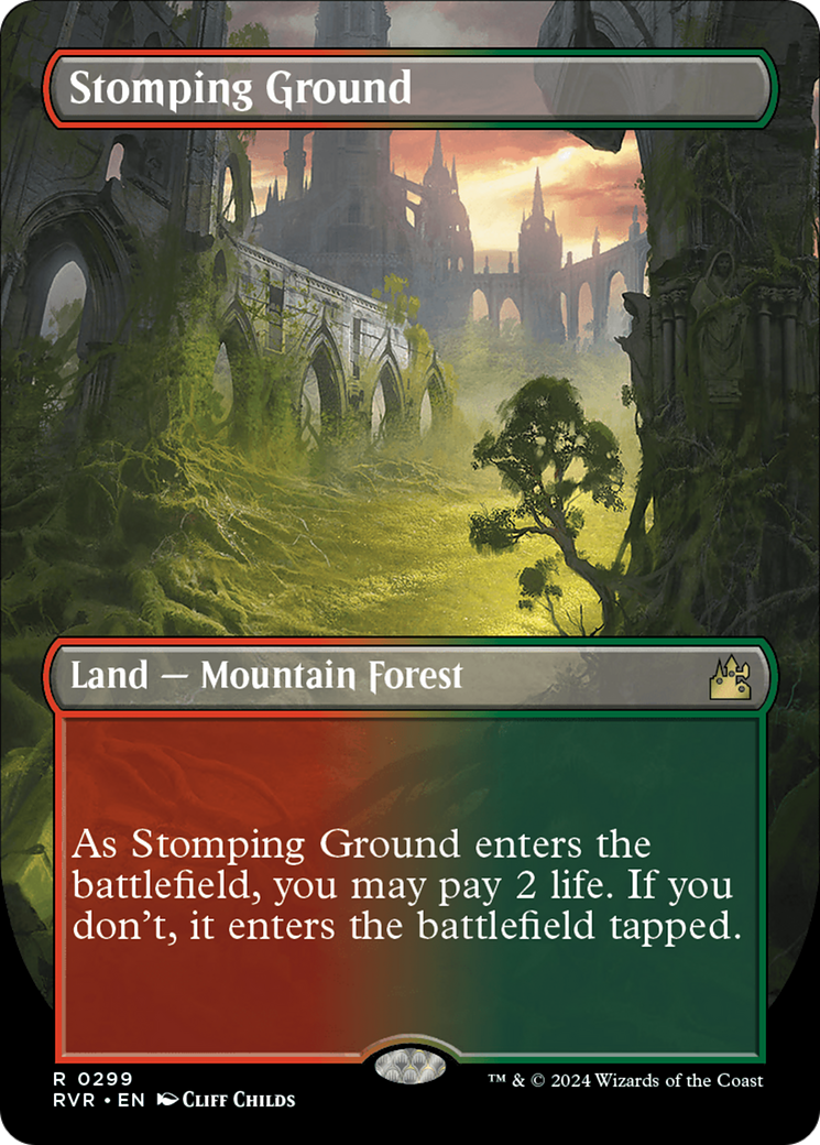 Stomping Ground (Borderless) [Ravnica Remastered] | I Want That Stuff Brandon