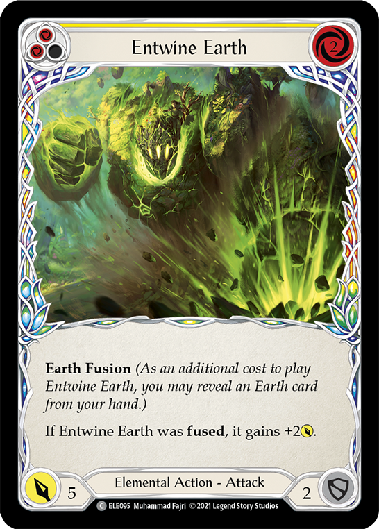 Entwine Earth (Yellow) [ELE095] (Tales of Aria)  1st Edition Rainbow Foil | I Want That Stuff Brandon