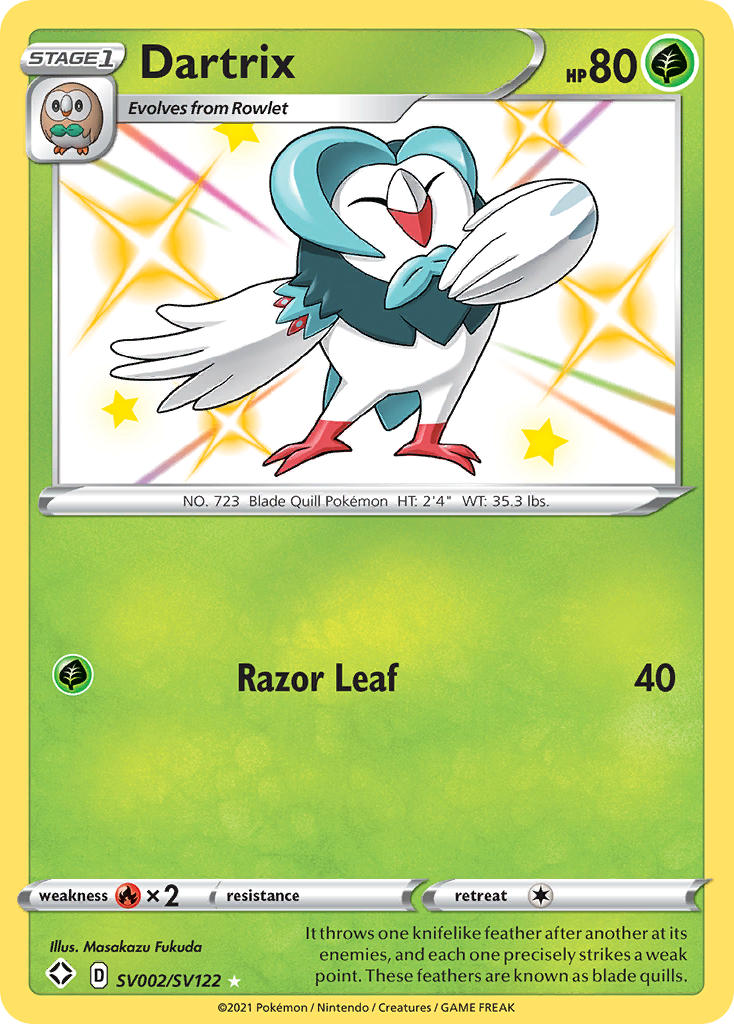 Dartrix (SV002/SV122) [Sword & Shield: Shining Fates] | I Want That Stuff Brandon