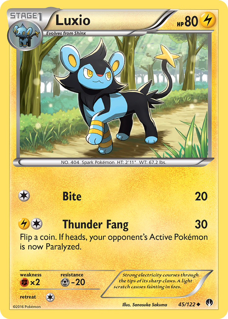 Luxio (45/122) [XY: BREAKpoint] | I Want That Stuff Brandon