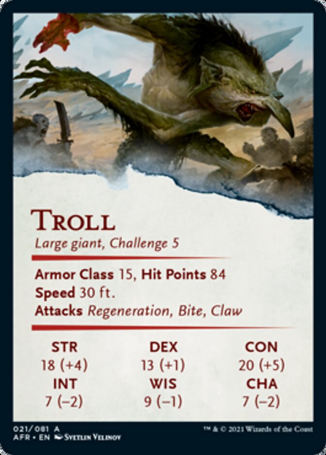 Troll Art Card [Dungeons & Dragons: Adventures in the Forgotten Realms Art Series] | I Want That Stuff Brandon