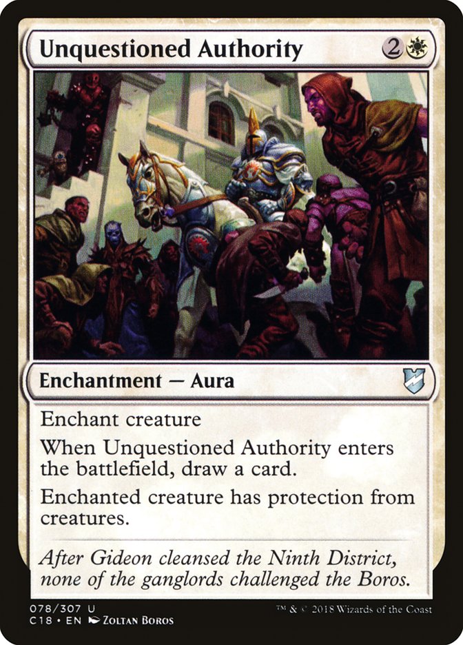 Unquestioned Authority [Commander 2018] | I Want That Stuff Brandon