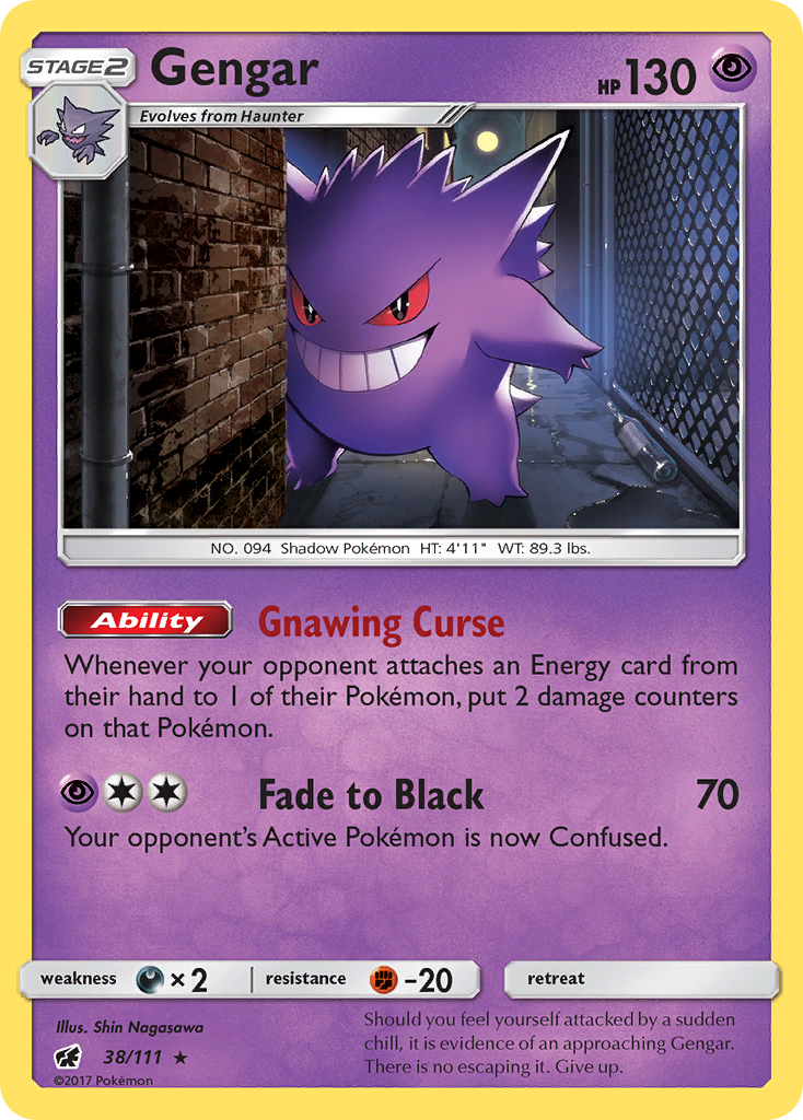 Gengar (38/111) [Sun & Moon: Crimson Invasion] | I Want That Stuff Brandon
