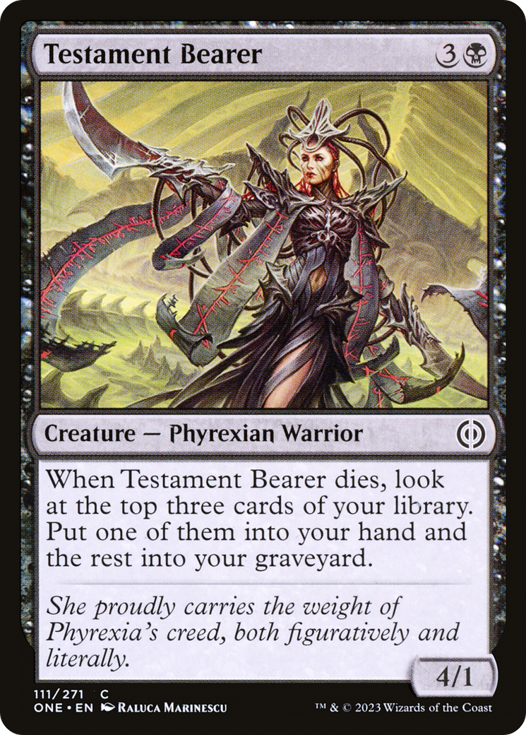 Testament Bearer [Phyrexia: All Will Be One] | I Want That Stuff Brandon