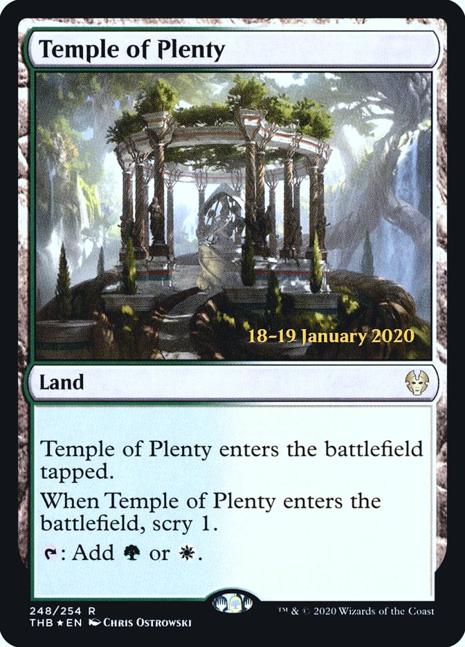 Temple of Plenty [Theros Beyond Death Prerelease Promos] | I Want That Stuff Brandon