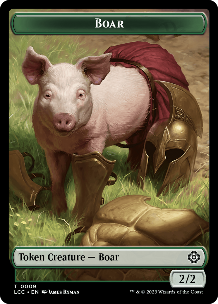 Boar // Merfolk (0005) Double-Sided Token [The Lost Caverns of Ixalan Commander Tokens] | I Want That Stuff Brandon