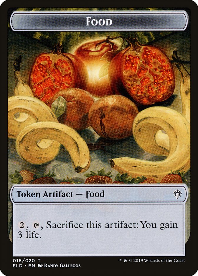 Faerie // Food (16) Double-Sided Token [Throne of Eldraine Tokens] | I Want That Stuff Brandon