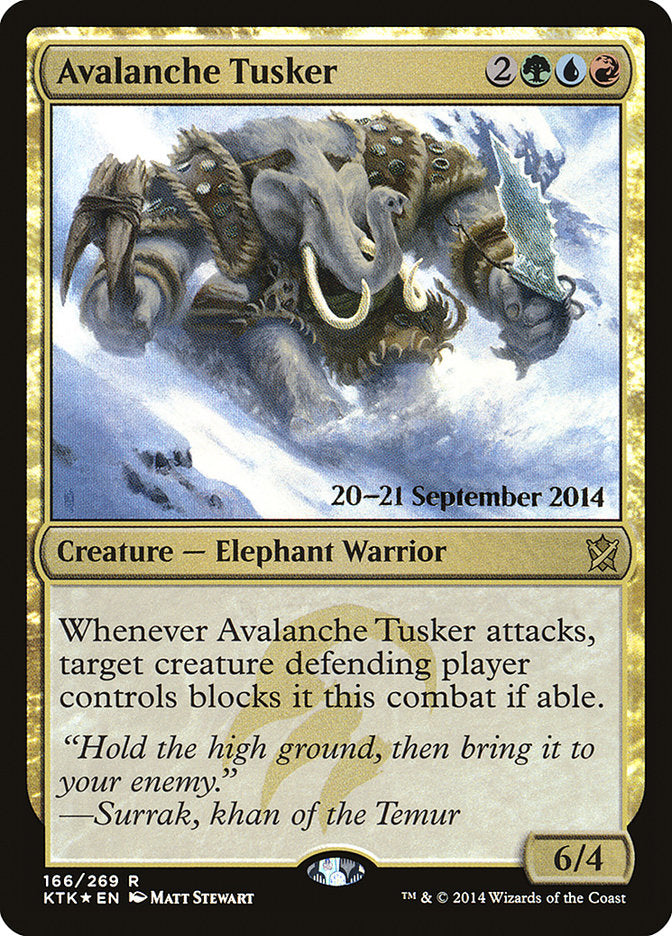 Avalanche Tusker [Khans of Tarkir Prerelease Promos] | I Want That Stuff Brandon