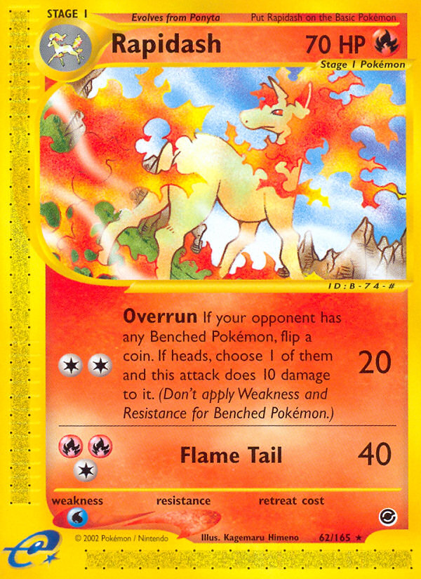 Rapidash (62/165) [Expedition: Base Set] | I Want That Stuff Brandon