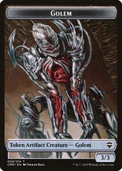 Golem // The Monarch Double-Sided Token [Commander Legends Tokens] | I Want That Stuff Brandon