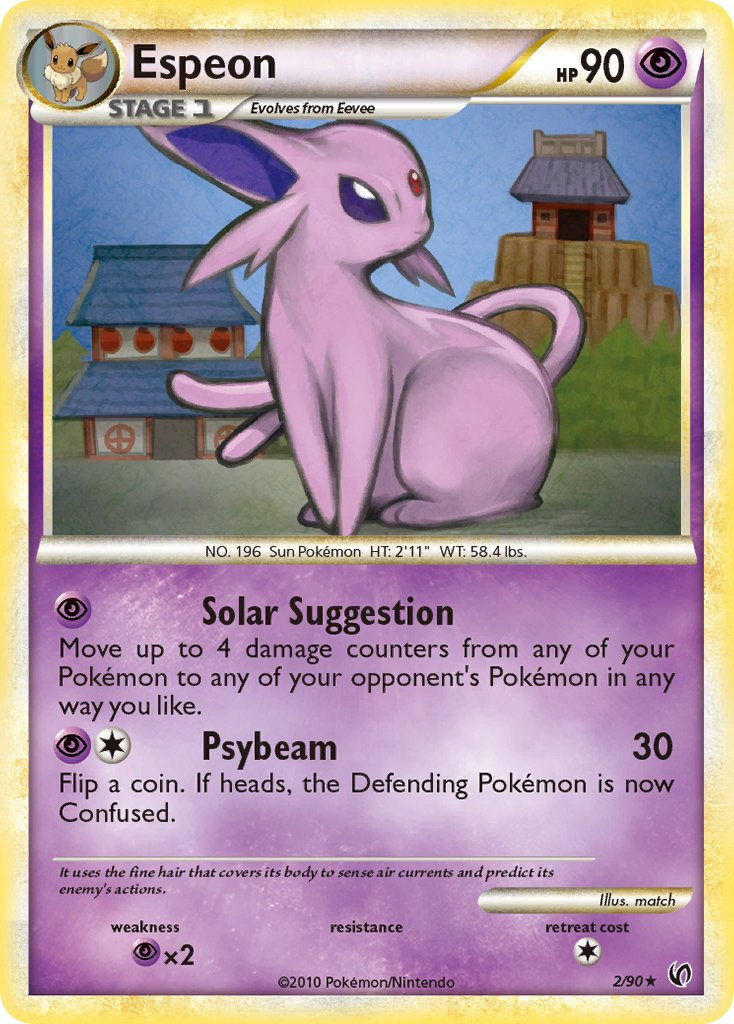 Espeon (2/90) (Cracked Ice Holo) (Theme Deck Exclusive) [HeartGold & SoulSilver: Unleashed] | I Want That Stuff Brandon