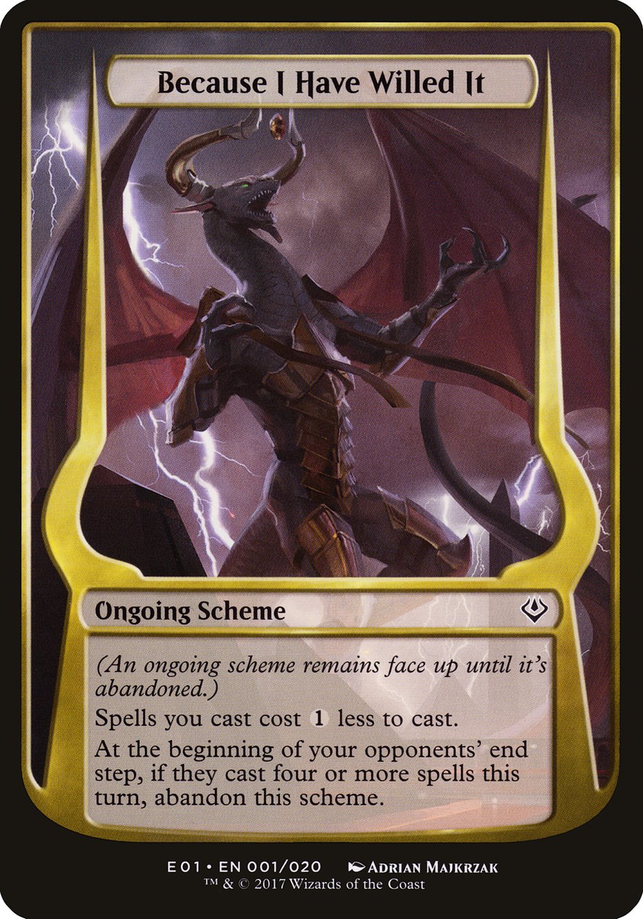 Because I Have Willed It (Schemes) [Archenemy: Nicol Bolas Schemes] | I Want That Stuff Brandon