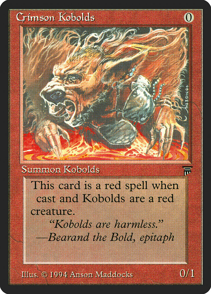 Crimson Kobolds [Legends] | I Want That Stuff Brandon