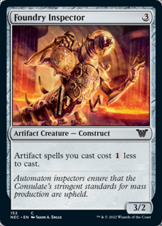 Foundry Inspector [Kamigawa: Neon Dynasty Commander] | I Want That Stuff Brandon