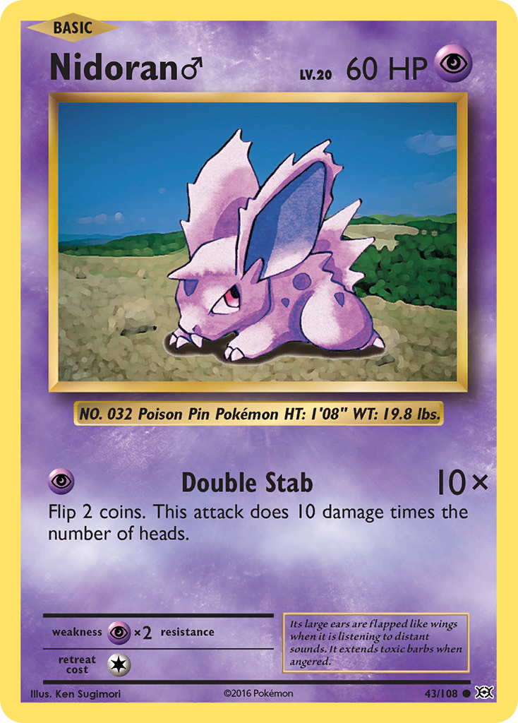 Nidoran (43/108) (Male) [XY: Evolutions] | I Want That Stuff Brandon