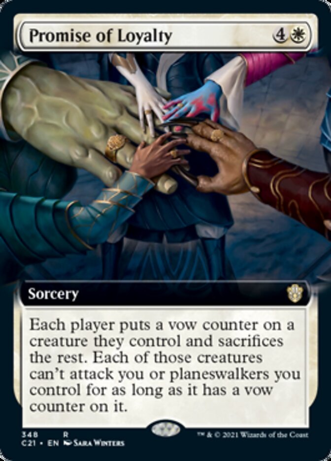 Promise of Loyalty (Extended Art) [Commander 2021] | I Want That Stuff Brandon