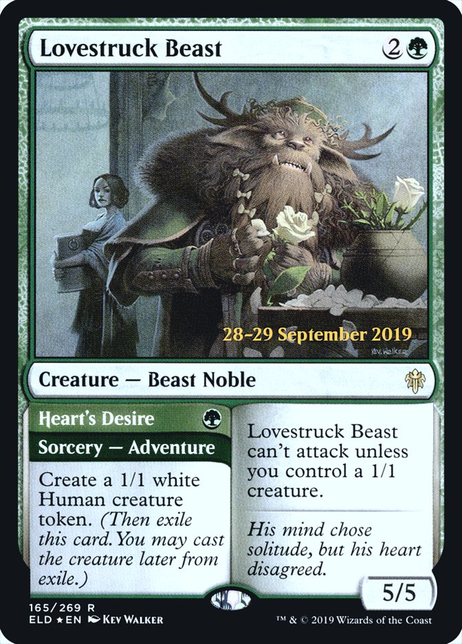 Lovestruck Beast // Heart's Desire [Throne of Eldraine Prerelease Promos] | I Want That Stuff Brandon