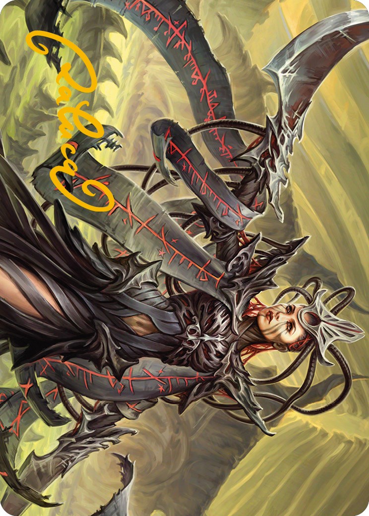 Testament Bearer Art Card (Gold-Stamped Signature) [Phyrexia: All Will Be One Art Series] | I Want That Stuff Brandon