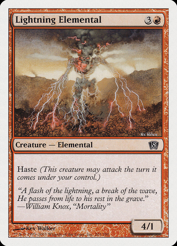 Lightning Elemental [Eighth Edition] | I Want That Stuff Brandon