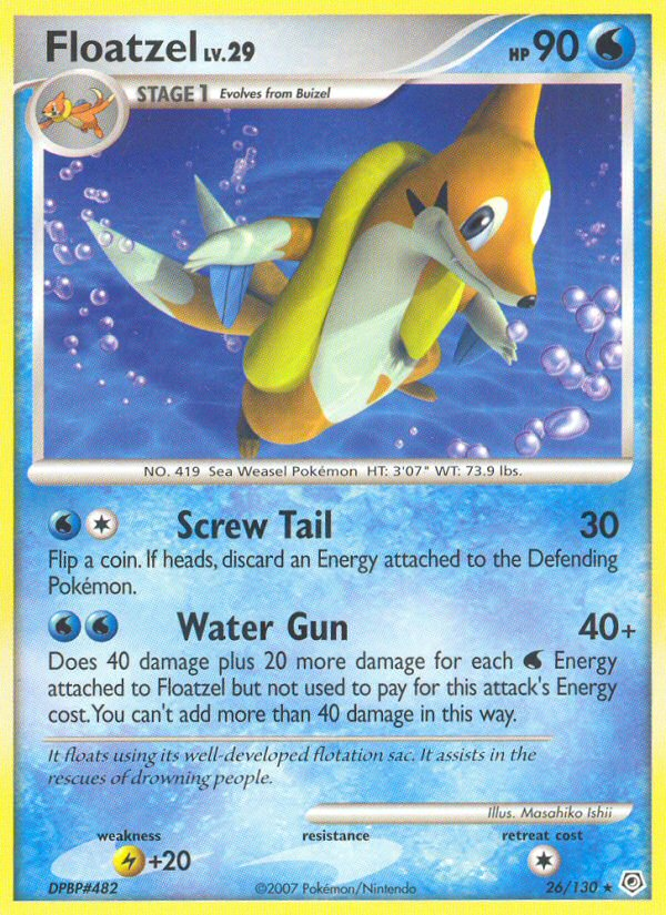 Floatzel (26/130) [Diamond & Pearl: Base Set] | I Want That Stuff Brandon