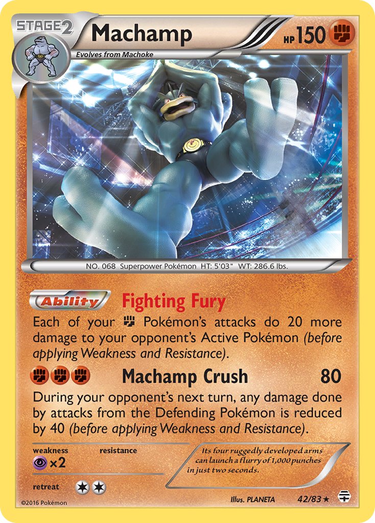 Machamp (42/83) (Theme Deck Exclusive) [XY: Furious Fists] | I Want That Stuff Brandon