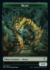 Beast // Saproling Double-Sided Token [Streets of New Capenna Commander Tokens] | I Want That Stuff Brandon