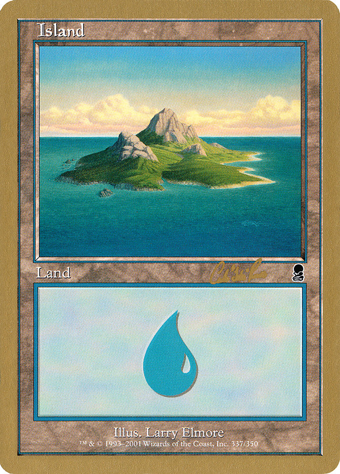 Island (cr337a) (Carlos Romao) [World Championship Decks 2002] | I Want That Stuff Brandon