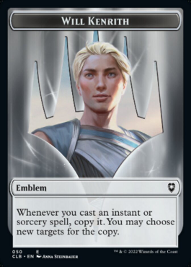 Will Kenrith Emblem // Copy Double-Sided Token [Commander Legends: Battle for Baldur's Gate Tokens] | I Want That Stuff Brandon