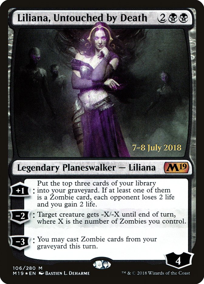 Liliana, Untouched by Death [Core Set 2019 Prerelease Promos] | I Want That Stuff Brandon