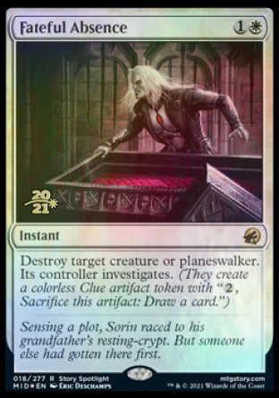 Fateful Absence [Innistrad: Midnight Hunt Prerelease Promos] | I Want That Stuff Brandon