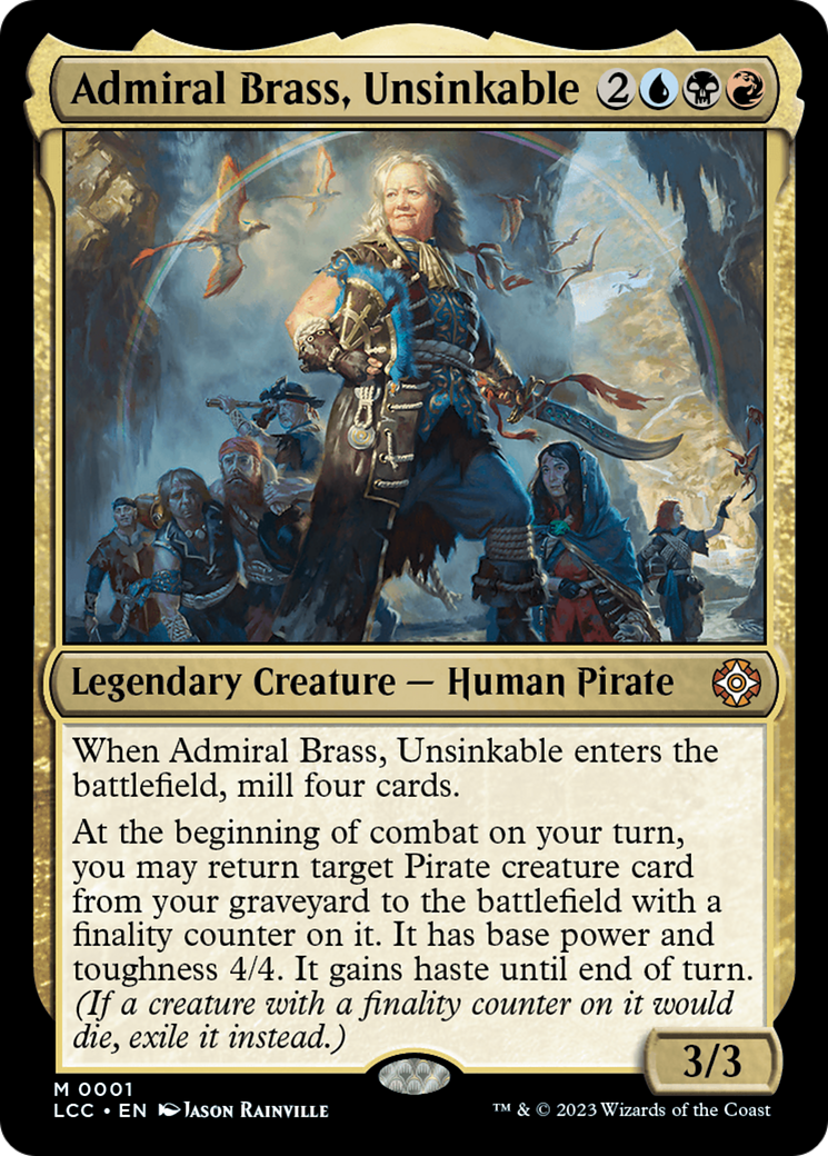 Admiral Brass, Unsinkable (Display Commander) [The Lost Caverns of Ixalan Commander] | I Want That Stuff Brandon